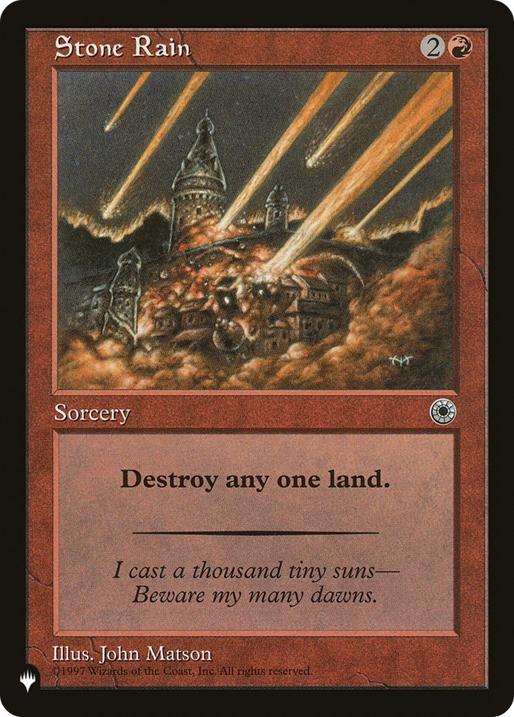 Stone Rain (LIST-POR-151) - The List