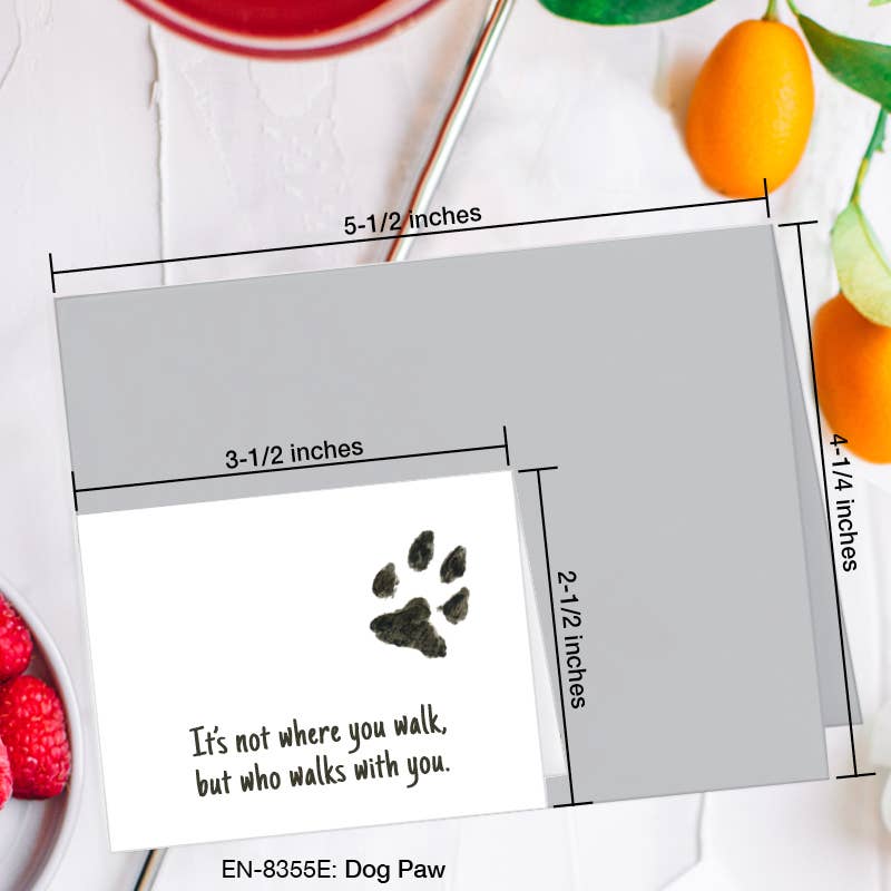 Dog Paw, Greeting Card (#8355E)
