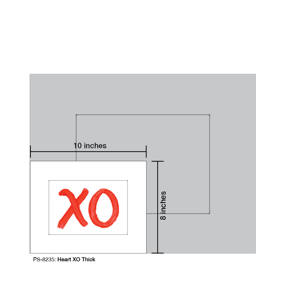 Heart XO Thick, Print (#8235A)