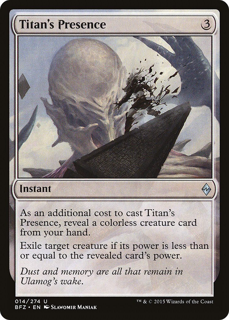 Titan's Presence (BFZ-014) - Battle for Zendikar Foil