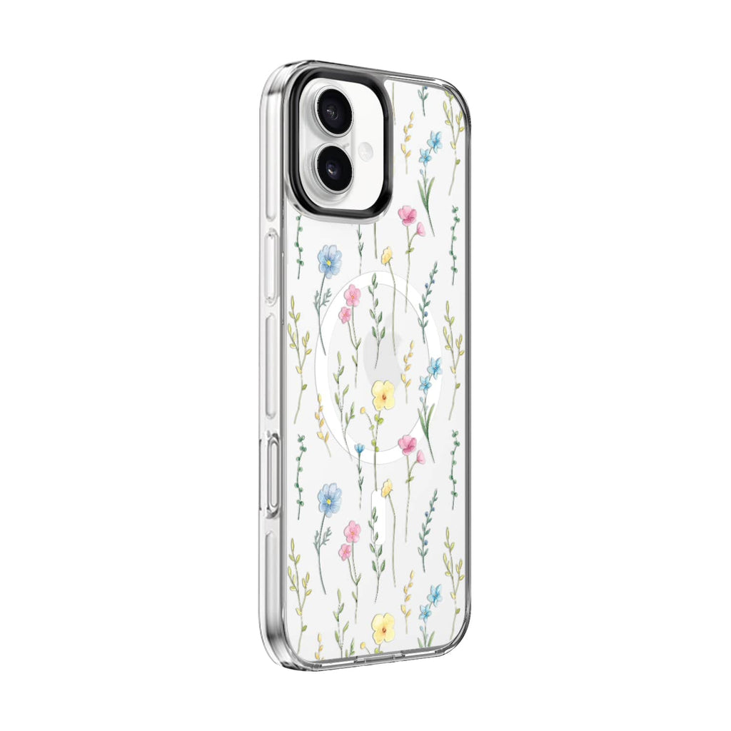 iPhone 16 Floral Design Case with Swappable Back - Wireless Charging | Inspire Series
