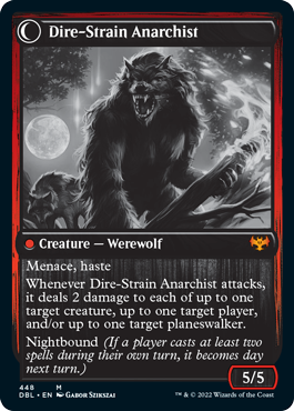 Volatile Arsonist // Dire-Strain Anarchist (DBL-448) - Innistrad: Double Feature: (Double Faced Transform)