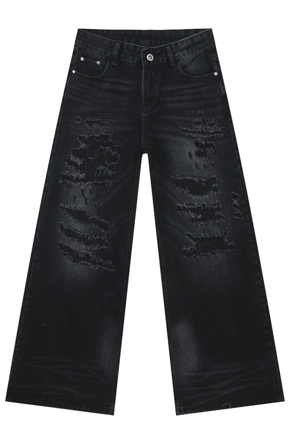 Distressed Wide Leg Jeans