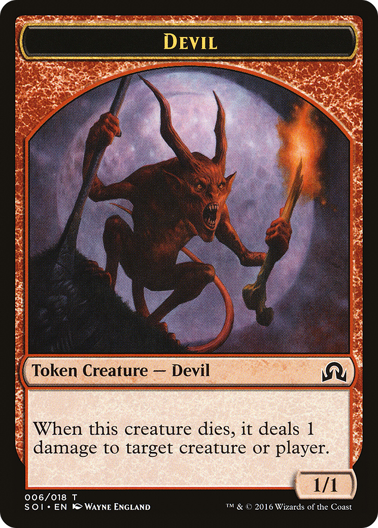 Devil (SOI-006) - Shadows over Innistrad Tokens
