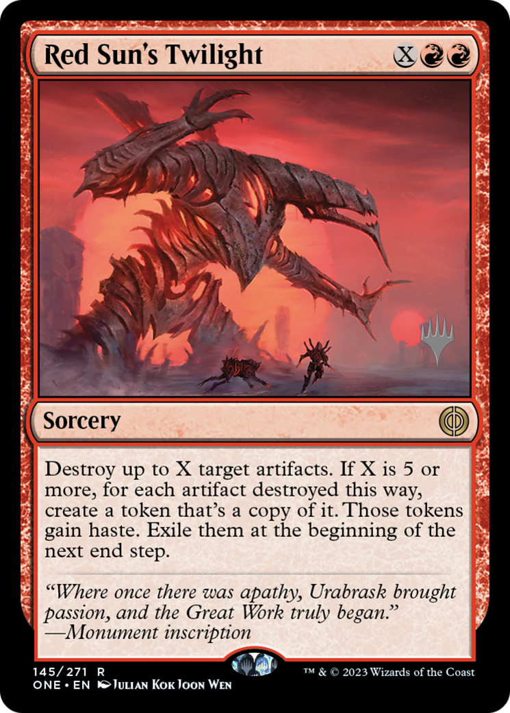 Red Sun's Twilight (PPONE-145P) - Phyrexia: All Will Be One Promos