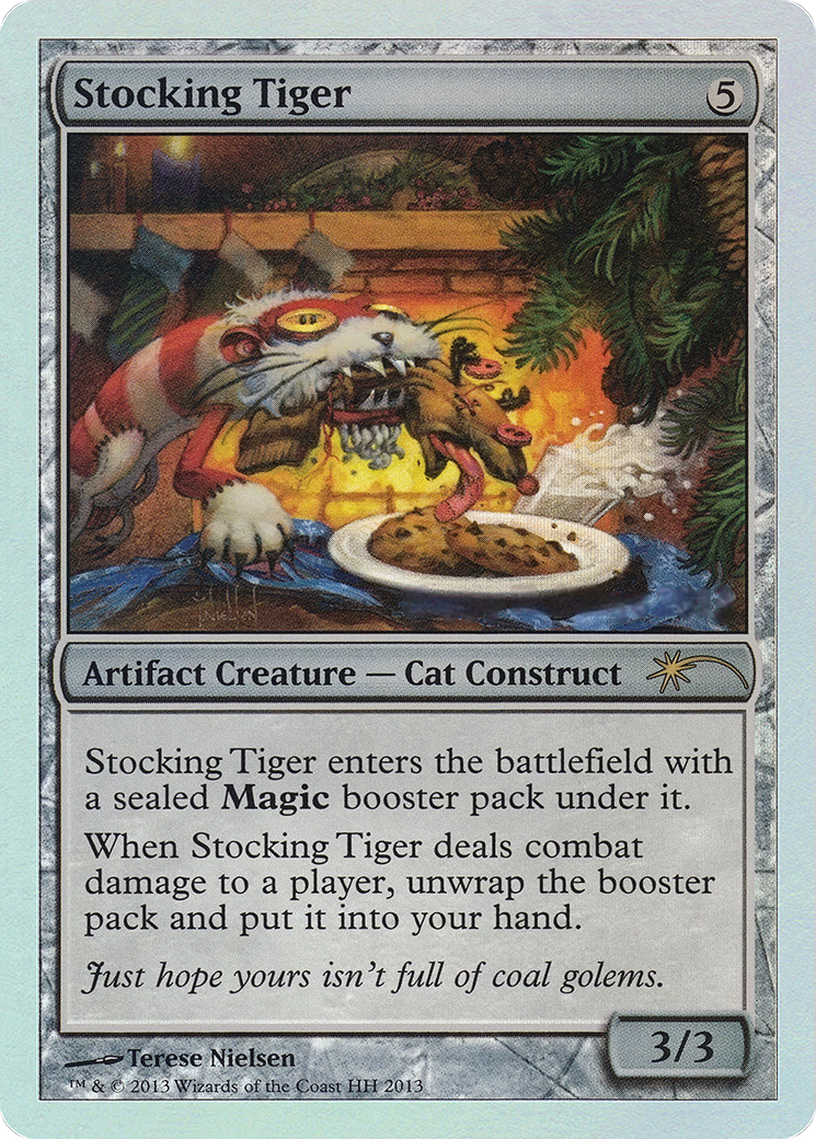 Stocking Tiger (MEDIA-13†) - Happy Holidays Foil