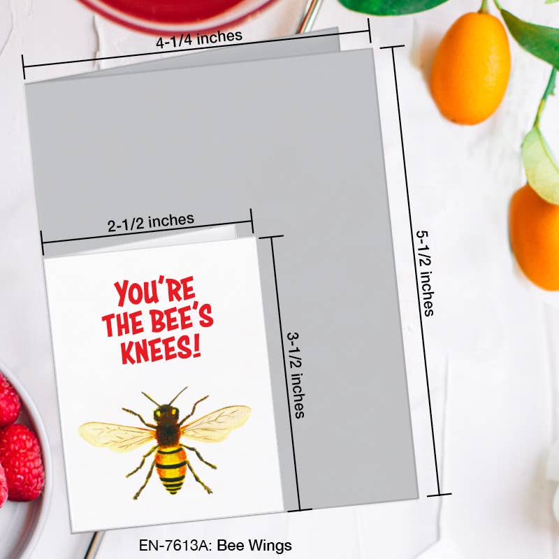 Bee Wings, Greeting Card (#7613A)