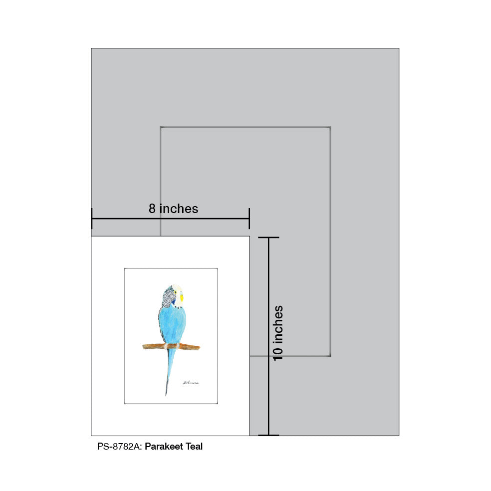 Parakeet Teal, Print (#8782A)