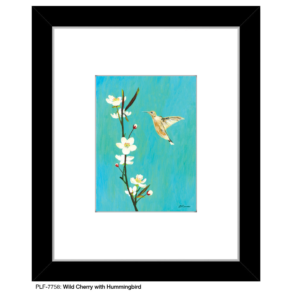 Wild Cherry with Hummingbird, Print (#7758A)