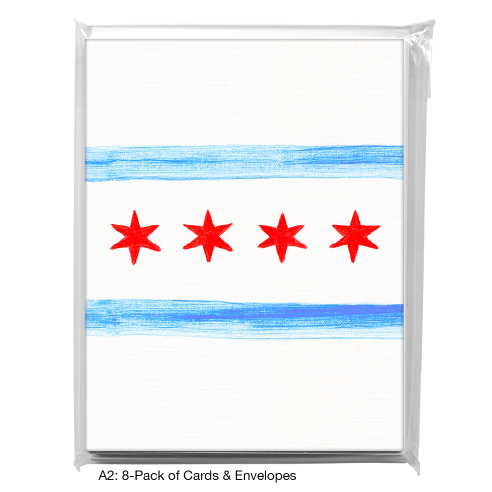 Flag of Chicago, Greeting Card (#8736E)