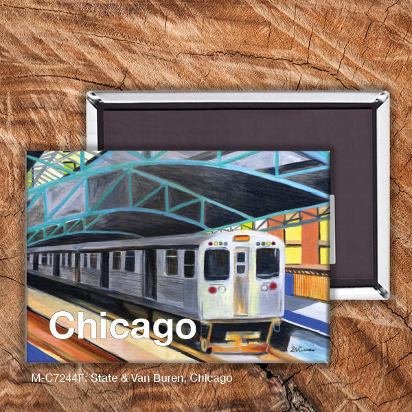 State & Van Buren, Chicago, Magnet (M-7244F)