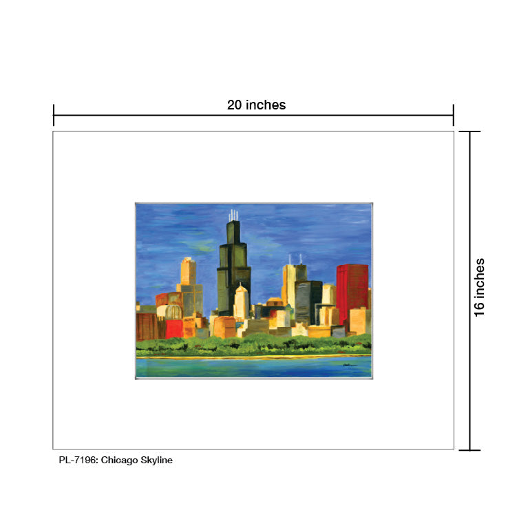 Chicago Skyline, Print (#7196A)