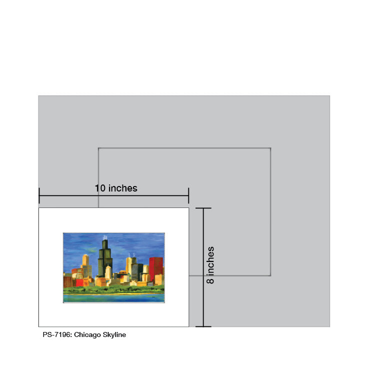 Chicago Skyline, Print (#7196A)