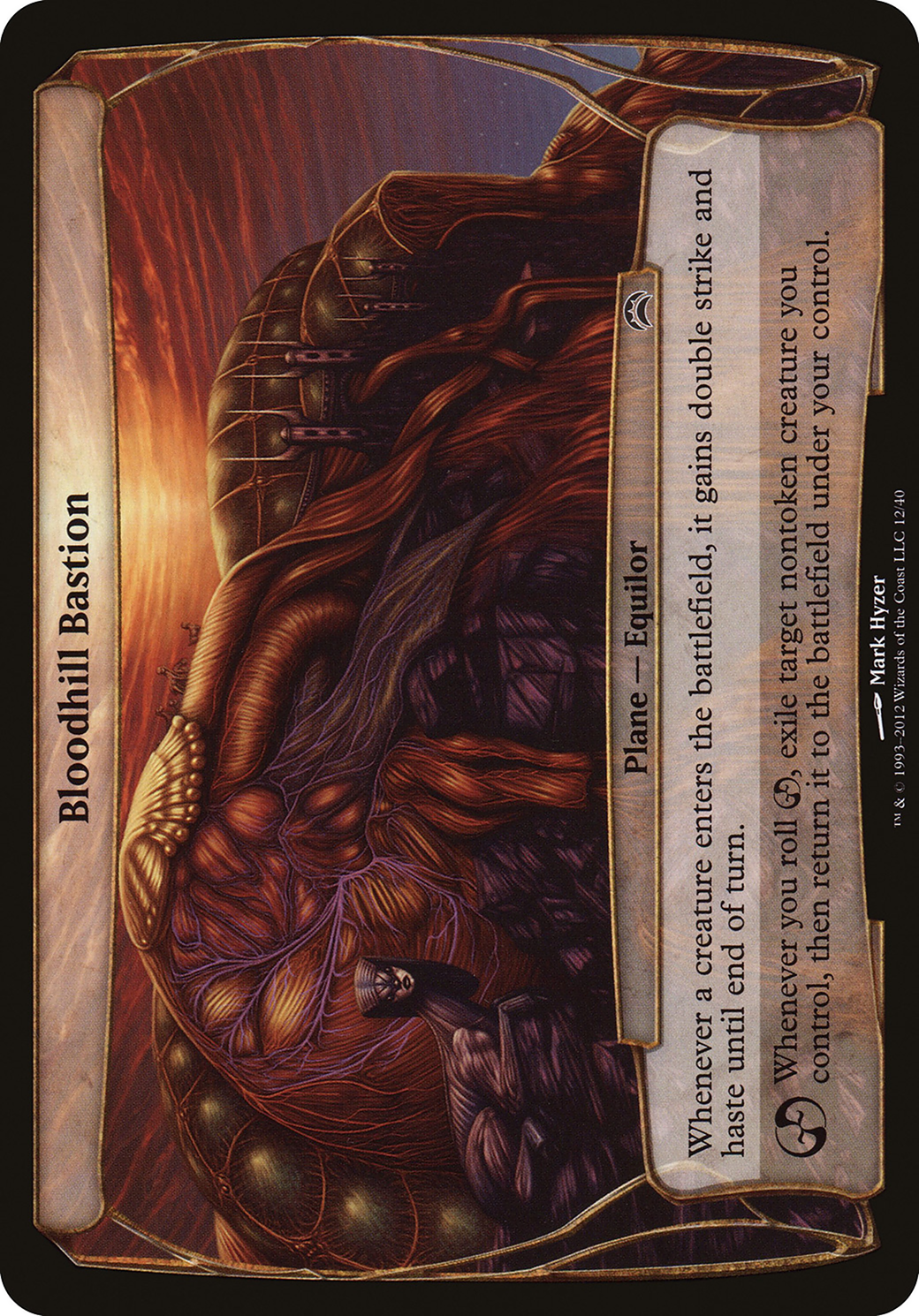 Bloodhill Bastion (OVER-012) - Planechase 2012 Planes
