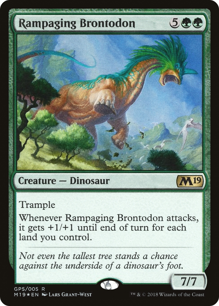 Rampaging Brontodon (GBP-GP5) - M19 Gift Pack Foil