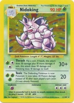 Nidoking 011/102 - Base Set Holofoil