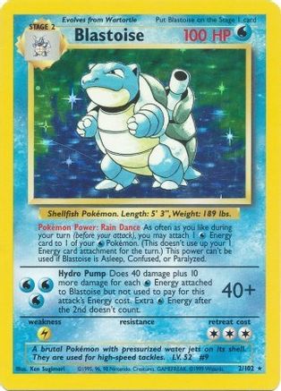Blastoise 002/102 - Base Set Holofoil