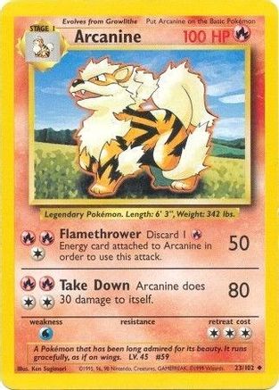 Arcanine 023/102 - Base Set
