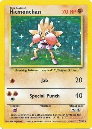 Hitmonchan 007/102 - Base Set Holofoil