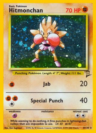 Hitmonchan 008/130 - Base Set 2 Holofoil