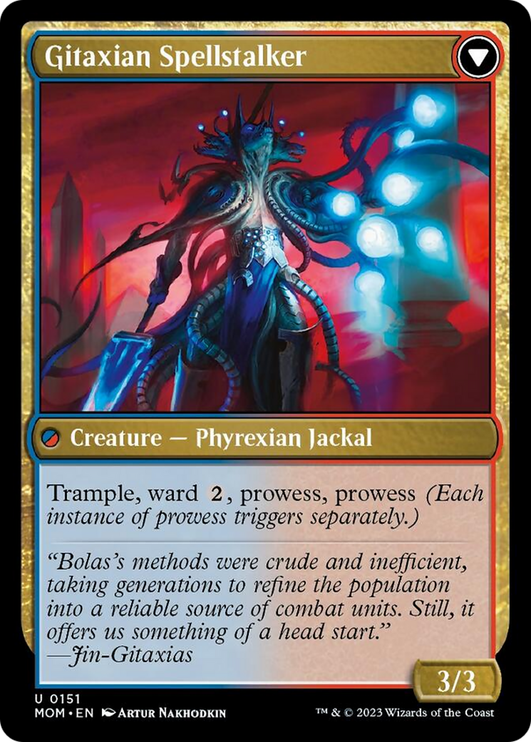 Khenra Spellspear // Gitaxian Spellstalker (MOM-151) - March of the Machine