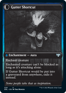 Gutter Skulker // Gutter Shortcut (DBL-329) - Innistrad: Double Feature: (Double Faced Transform)