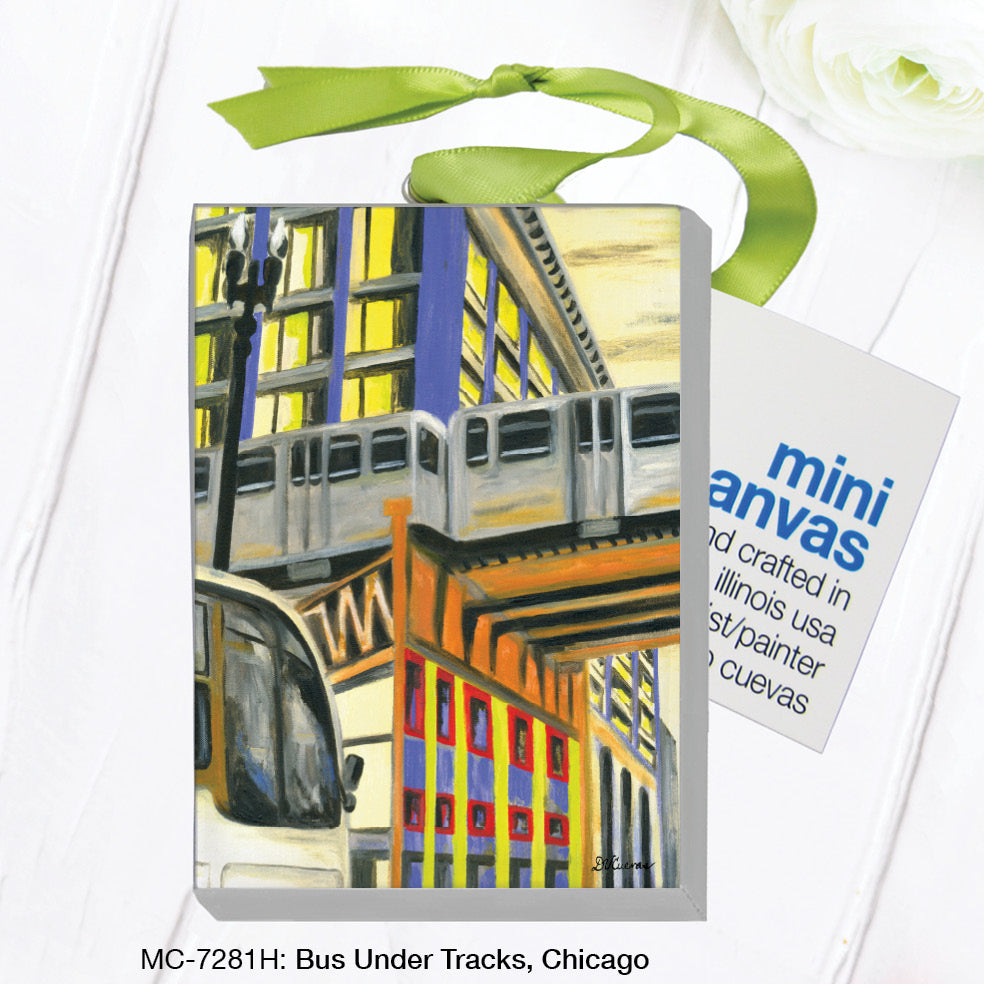 Bus Under Tracks, Chicago, Mini Canvas (MC-7281H)