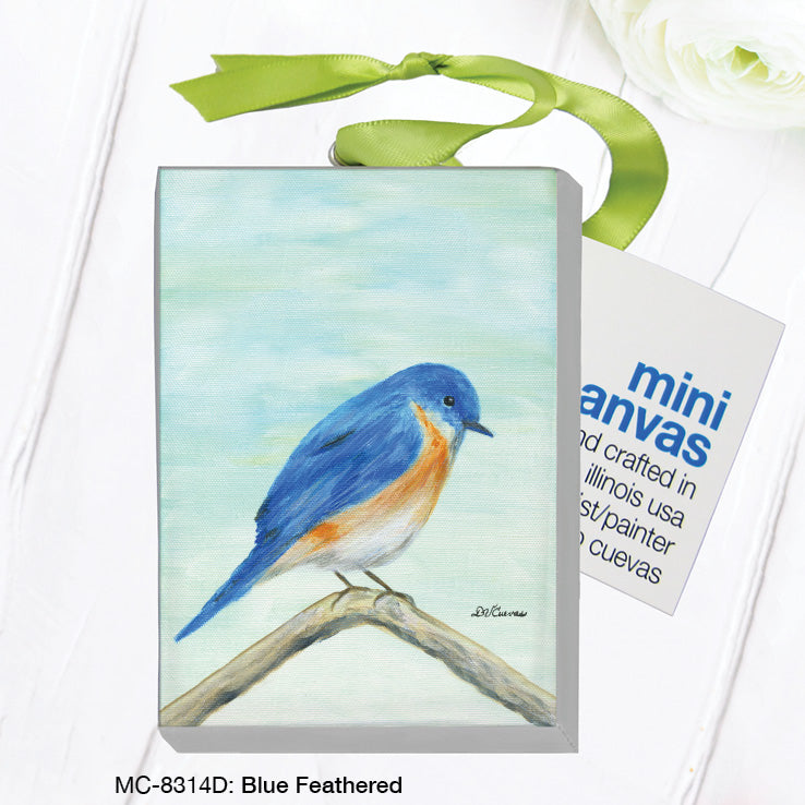 Blue Feathered, Mini Canvas (MC-8314D)