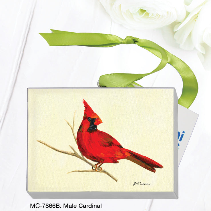 Male Cardinal, Mini Canvas (MC-7866B)