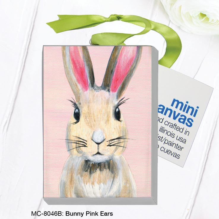 Bunny Pink Ears, Mini Canvas (MC-8046B)