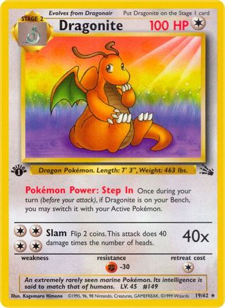Dragonite 019/62 - Fossil 1st Edition