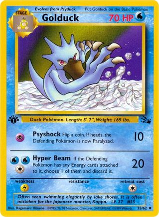 Golduck 035/62 - Fossil 1st Edition
