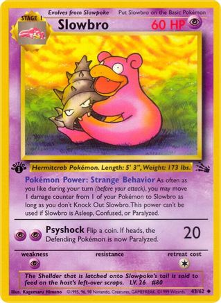 Slowbro 043/62 - Fossil 1st Edition