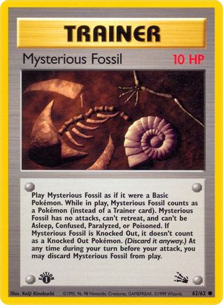 Mysterious Fossil 062/62 - Fossil 1st Edition