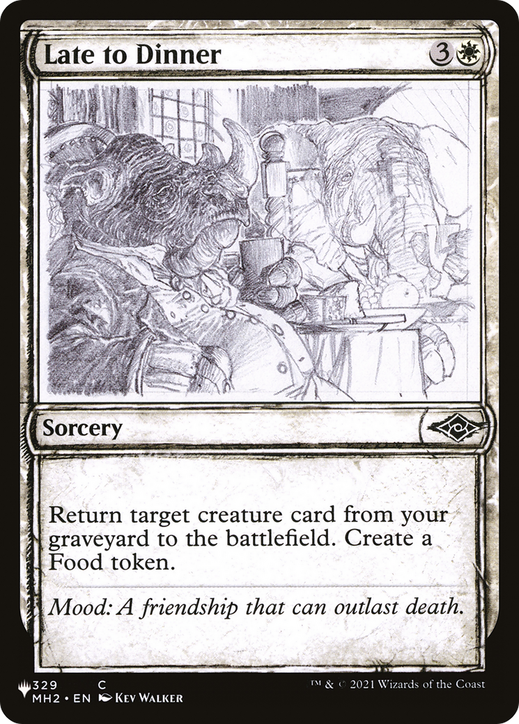 Late to Dinner (LIST-MH2-329) - The List: (Showcase)