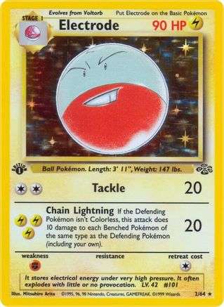 Electrode 002/64 - Jungle 1st Edition Holofoil