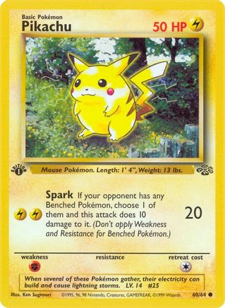 Pikachu 060/64 - Jungle 1st Edition