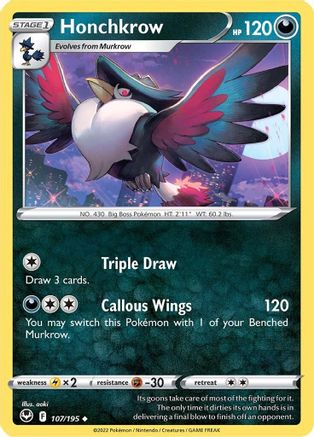 Honchkrow 107/195 - SWSH12 Silver Tempest