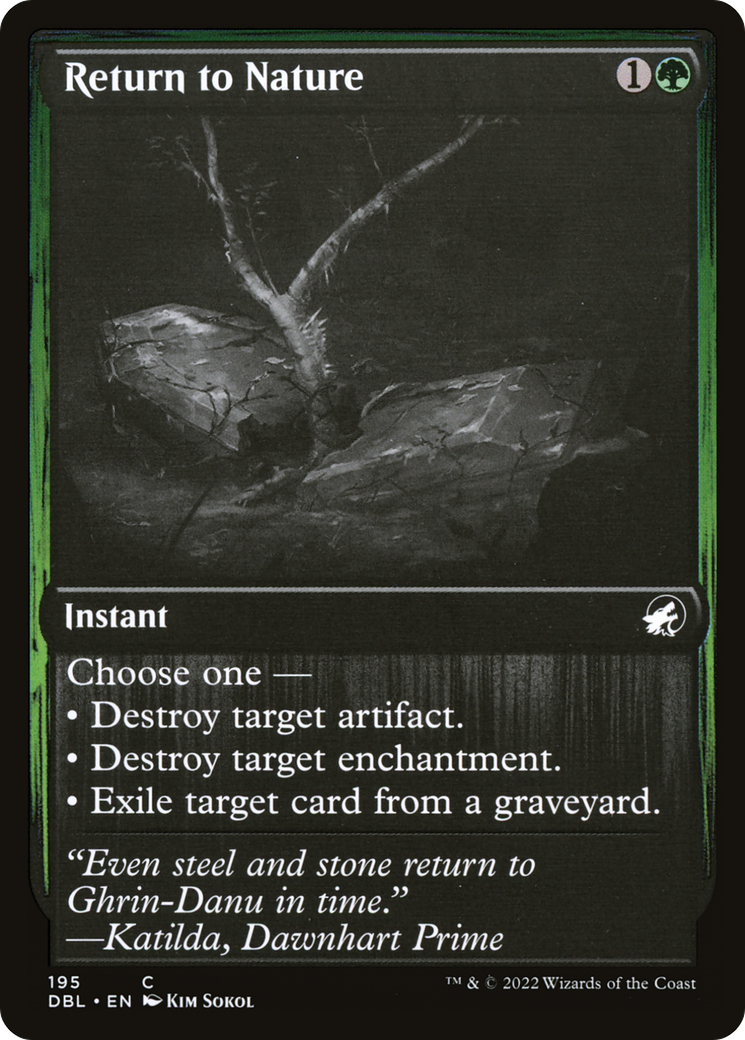 Return to Nature (DBL-195) - Innistrad: Double Feature Foil