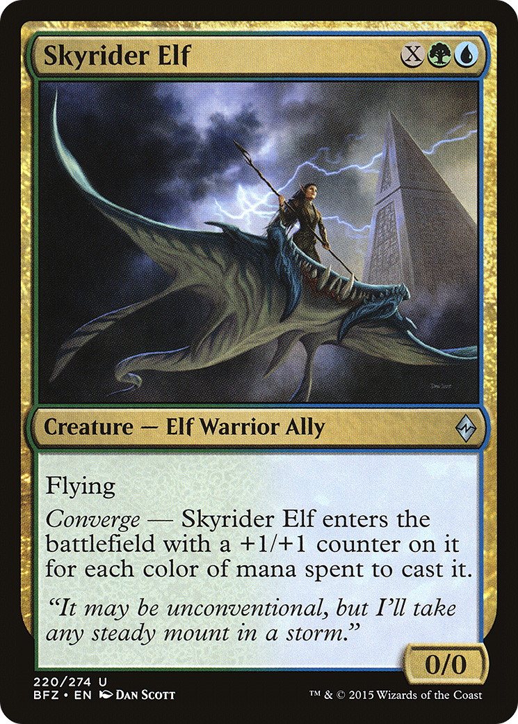 Skyrider Elf (BFZ-220) - Battle for Zendikar Foil