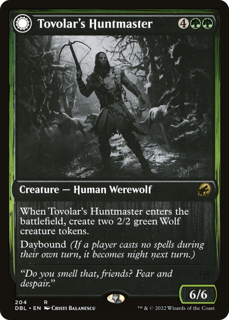 Tovolar's Huntmaster // Tovolar's Packleader (DBL-204) - Innistrad: Double Feature: (Double Faced Transform)