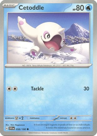 Cetoddle 058/198 - SV01 Scarlet & Violet Base Set Reverse Holofoil