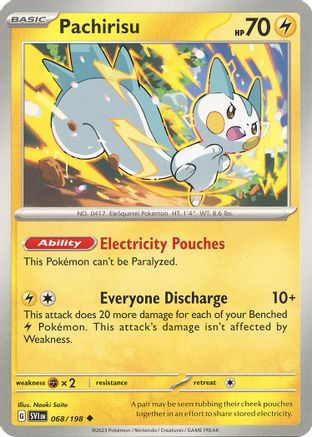 Pachirisu 068/198 - SV01 Scarlet & Violet Base Set Reverse Holofoil
