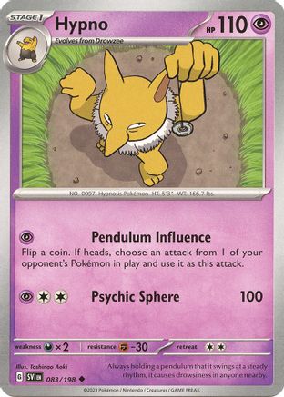 Hypno 083/198 - SV01 Scarlet & Violet Base Set Reverse Holofoil