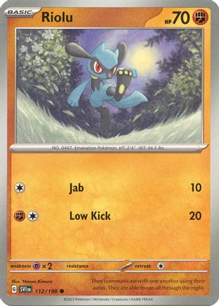 Riolu 112/198 - SV01 Scarlet & Violet Base Set Reverse Holofoil