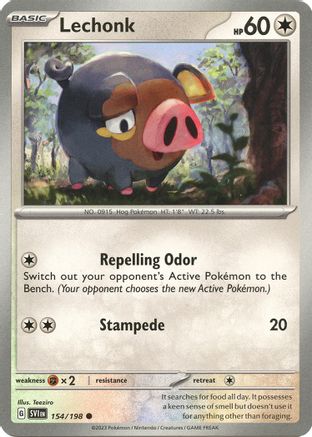 Lechonk 154/198 - SV01 Scarlet & Violet Base Set Reverse Holofoil