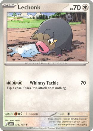 Lechonk 156/198 - SV01 Scarlet & Violet Base Set Reverse Holofoil