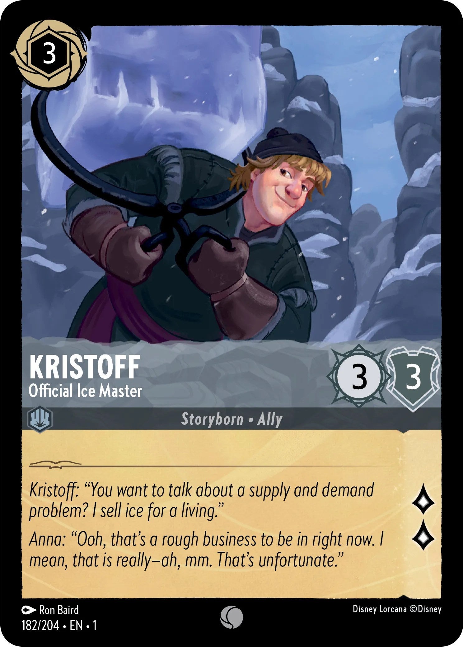 Kristoff - Official Ice Master (182/204) - The First Chapter Cold Foil