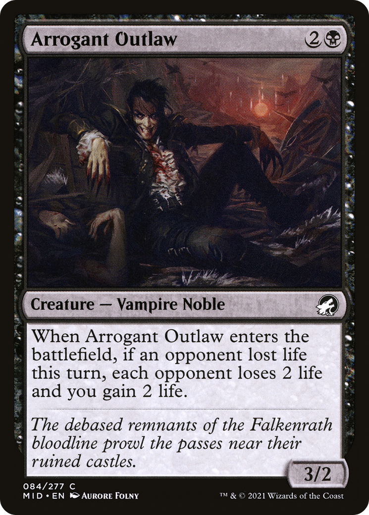 Arrogant Outlaw (MID-084) - Innistrad: Midnight Hunt Foil