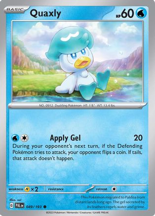 Quaxly 049/193 - SV02 Paldea Evolved